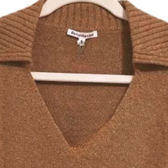 Reformation Beckie Cashmere Collared Sweater - Picture 6 of 14